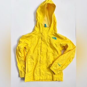The North Face Girls XS Yellow HyVent Rain Jacket Coat